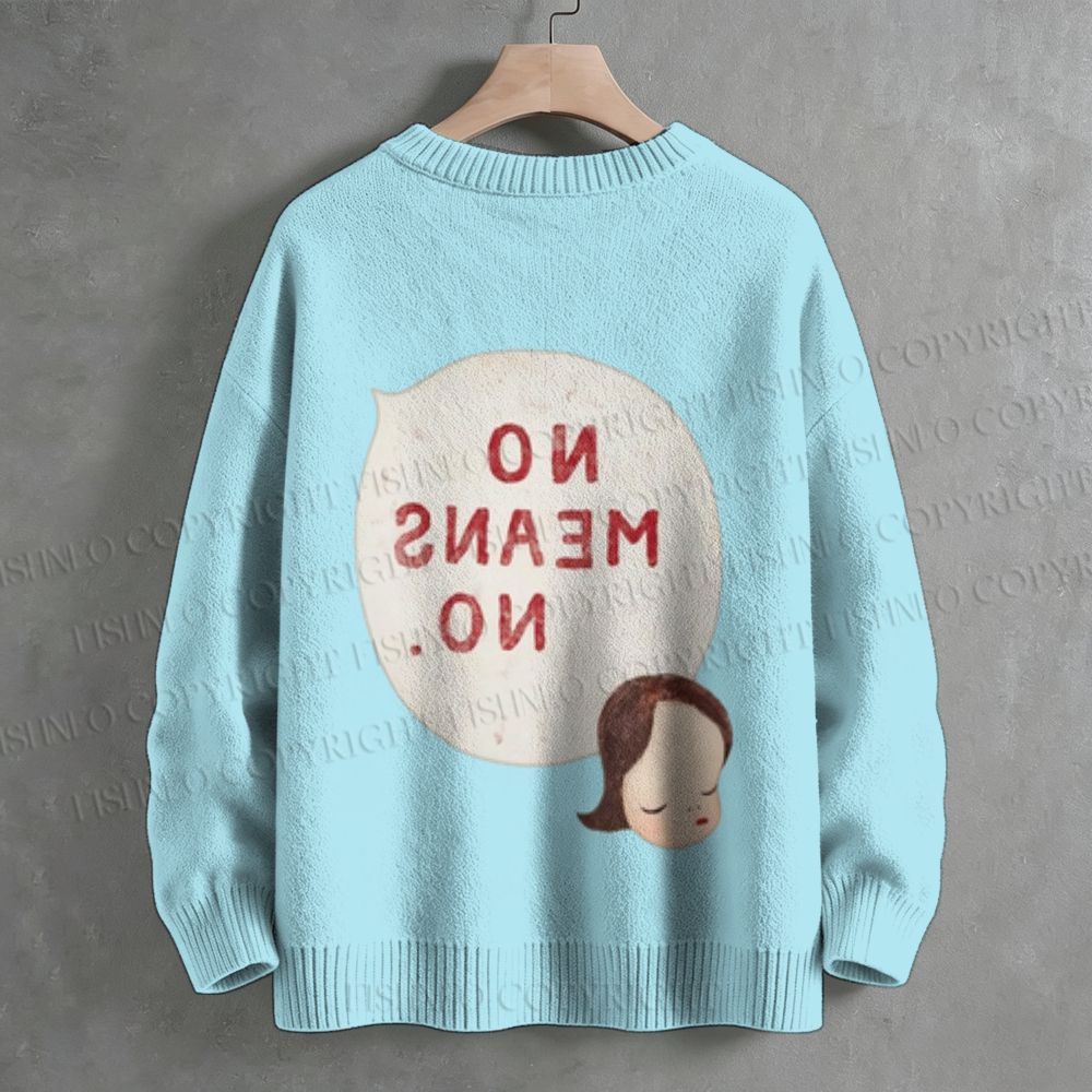 Yoshitomo Nara No Bunny Japan Art Crew Neck Sweater