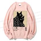 Unisex Yayoi Kusama Black Cat Printed Sweatshirt