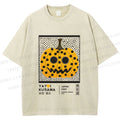 Unisex Yayoi Kusama Halloween Pumpkin Printed Washed Tee