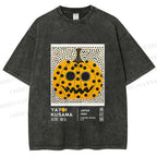 Unisex Yayoi Kusama Halloween Pumpkin Printed Washed Tee