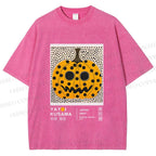 Unisex Yayoi Kusama Halloween Pumpkin Printed Washed Tee