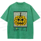Unisex Yayoi Kusama Halloween Pumpkin Printed Washed Tee
