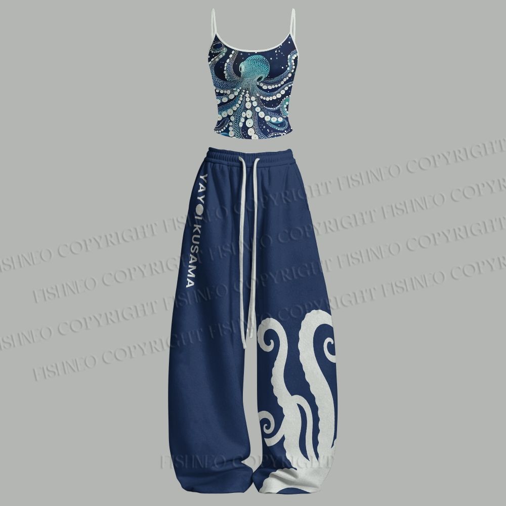 Yayoi Kusama Octopus Top & Elasticated Trousers Two-Piece Set