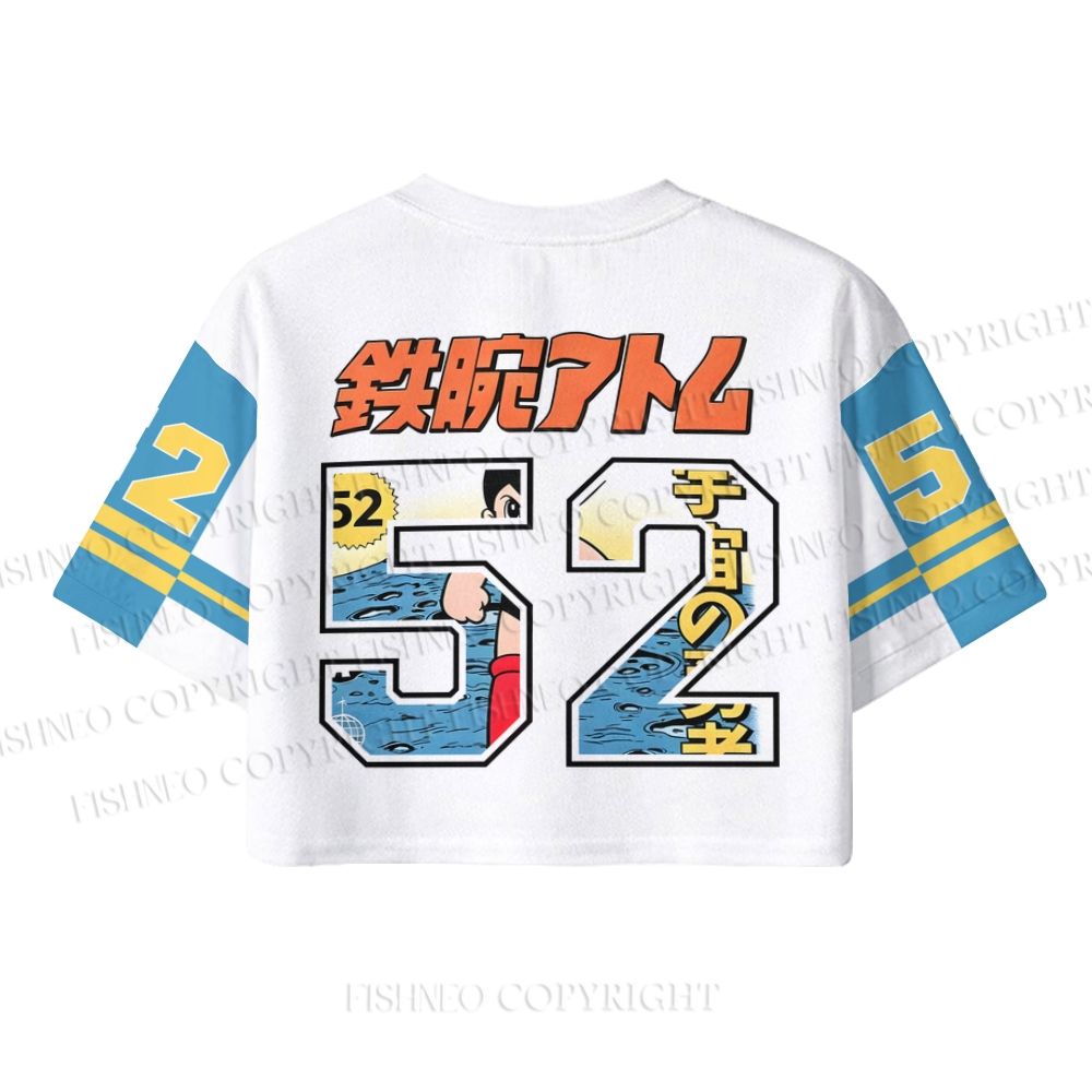 Astro Boy Vintage Art Printed Crop Sport Jersey Shirts