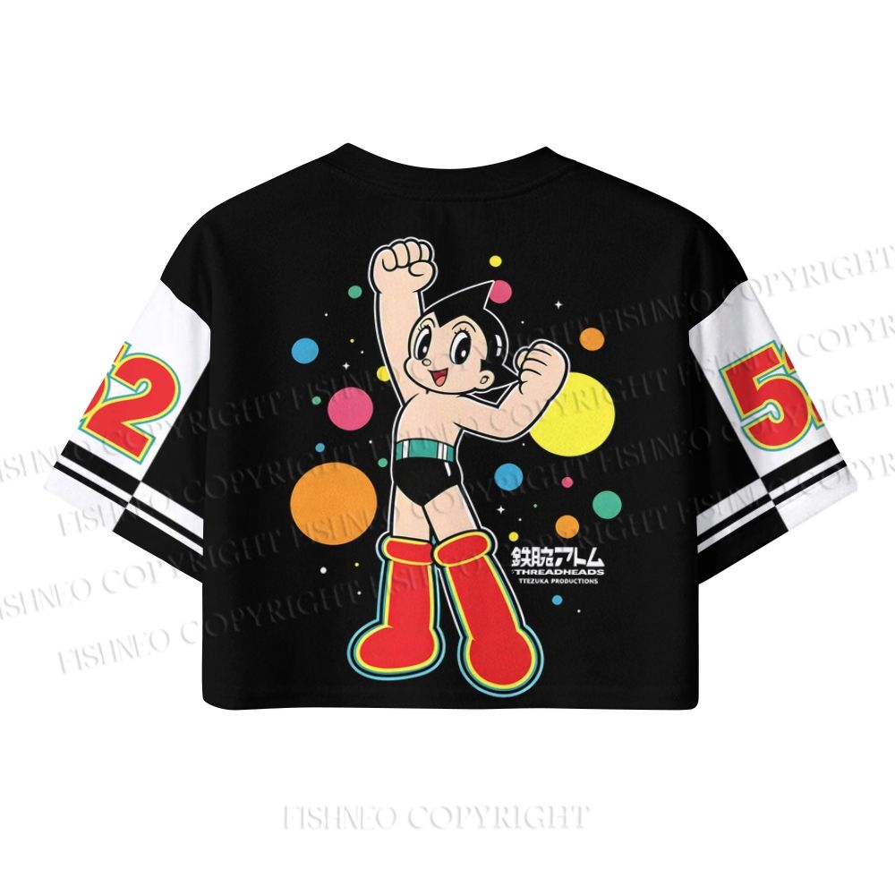 Astro Boy Vintage Art Printed Crop Sport Jersey Shirts