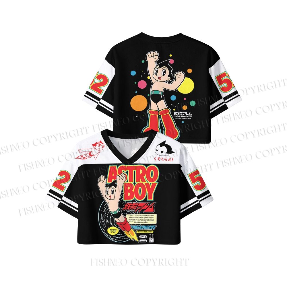 Astro Boy Vintage Art Printed Crop Sport Jersey Shirts