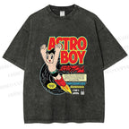Unisex Astro Boy Printed Washed Tee