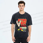 Unisex Astro Boy Printed Washed Tee