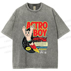 Unisex Astro Boy Printed Washed Tee