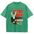 Unisex Astro Boy Printed Washed Tee