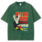 Unisex Astro Boy Printed Washed Tee