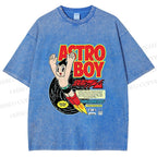 Unisex Astro Boy Printed Washed Tee
