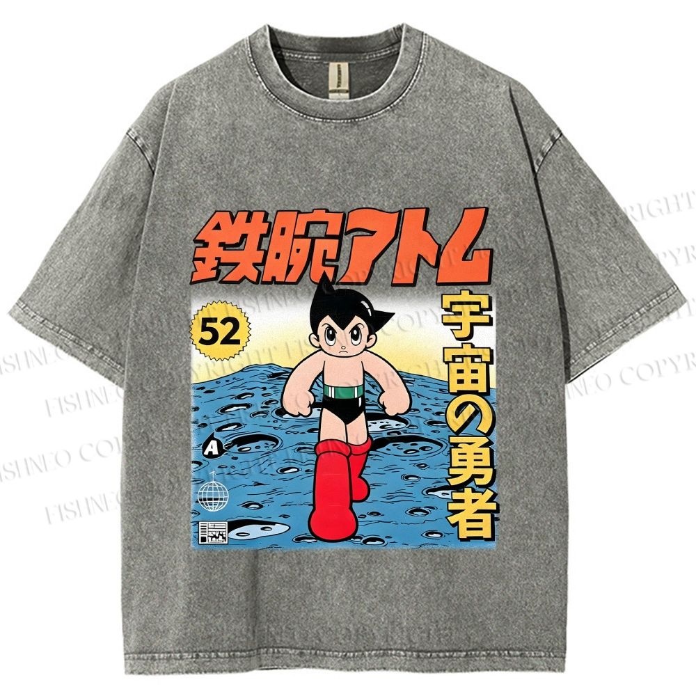 Unisex  Astro Boy Printed Washed Tee