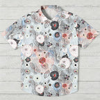Mushroom Japanese Graphic Printed Hawaiian Shirt