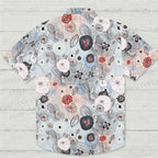 Mushroom Japanese Graphic Printed Hawaiian Shirt