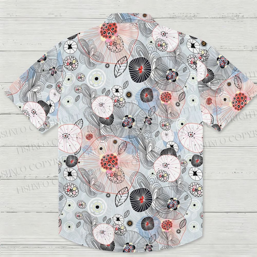 Mushroom Japanese Graphic Printed Hawaiian Shirt