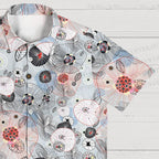 Mushroom Japanese Graphic Printed Hawaiian Shirt