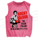 Unisex Rocky: Rocky Balboa Printed Washed Tank Top