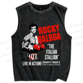 Unisex Rocky: Rocky Balboa Printed Washed Tank Top