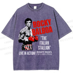 Unisex Rocky: Rocky Balboa Printed Washed Tee