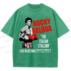 Unisex Rocky: Rocky Balboa Printed Washed Tee