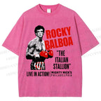 Unisex Rocky: Rocky Balboa Printed Washed Tee