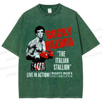 Unisex Rocky: Rocky Balboa Printed Washed Tee
