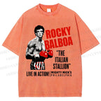 Unisex Rocky: Rocky Balboa Printed Washed Tee