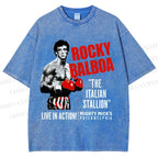 Unisex Rocky: Rocky Balboa Printed Washed Tee
