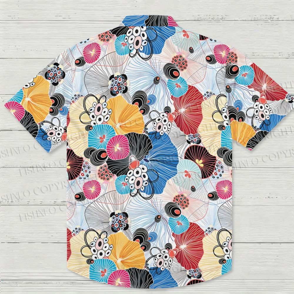 Mushroom Japanese Graphic Printed Hawaiian Shirt