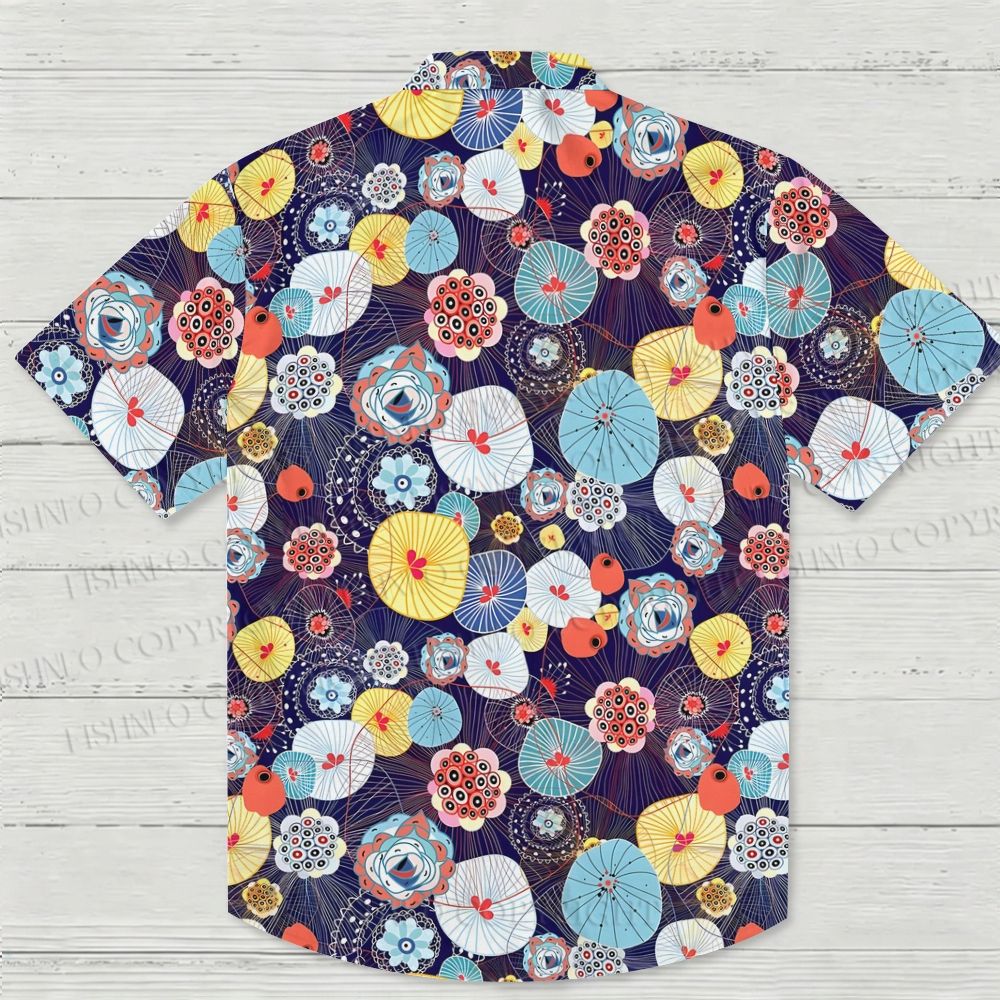 Mushroom Japanese Graphic Printed Hawaiian Shirt