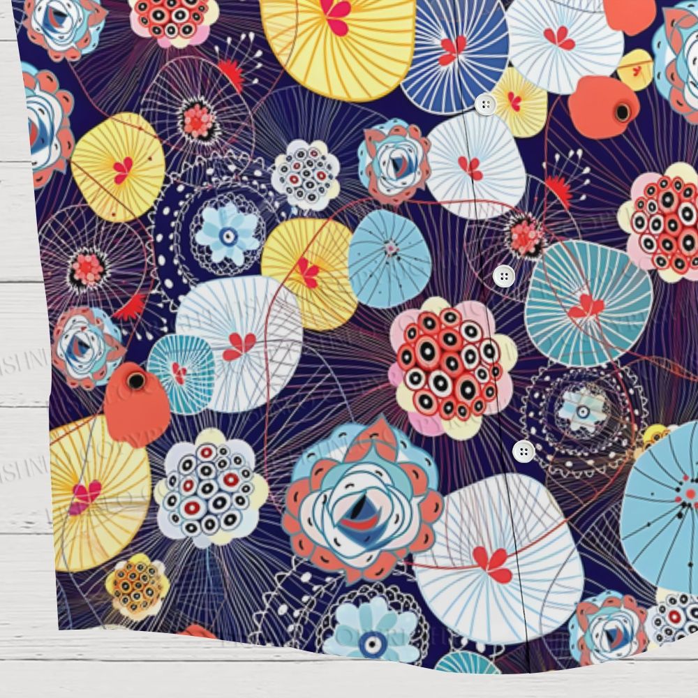 Mushroom Japanese Graphic Printed Hawaiian Shirt