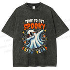 Unisex Time To Get Spooky Printed Washed Tee