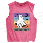 Unisex BOOOOOOOTY Printed Washed Tank Top