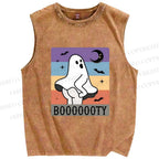 Unisex BOOOOOOOTY Printed Washed Tank Top