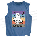 Unisex BOOOOOOOTY Printed Washed Tank Top