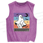 Unisex BOOOOOOOTY Printed Washed Tank Top