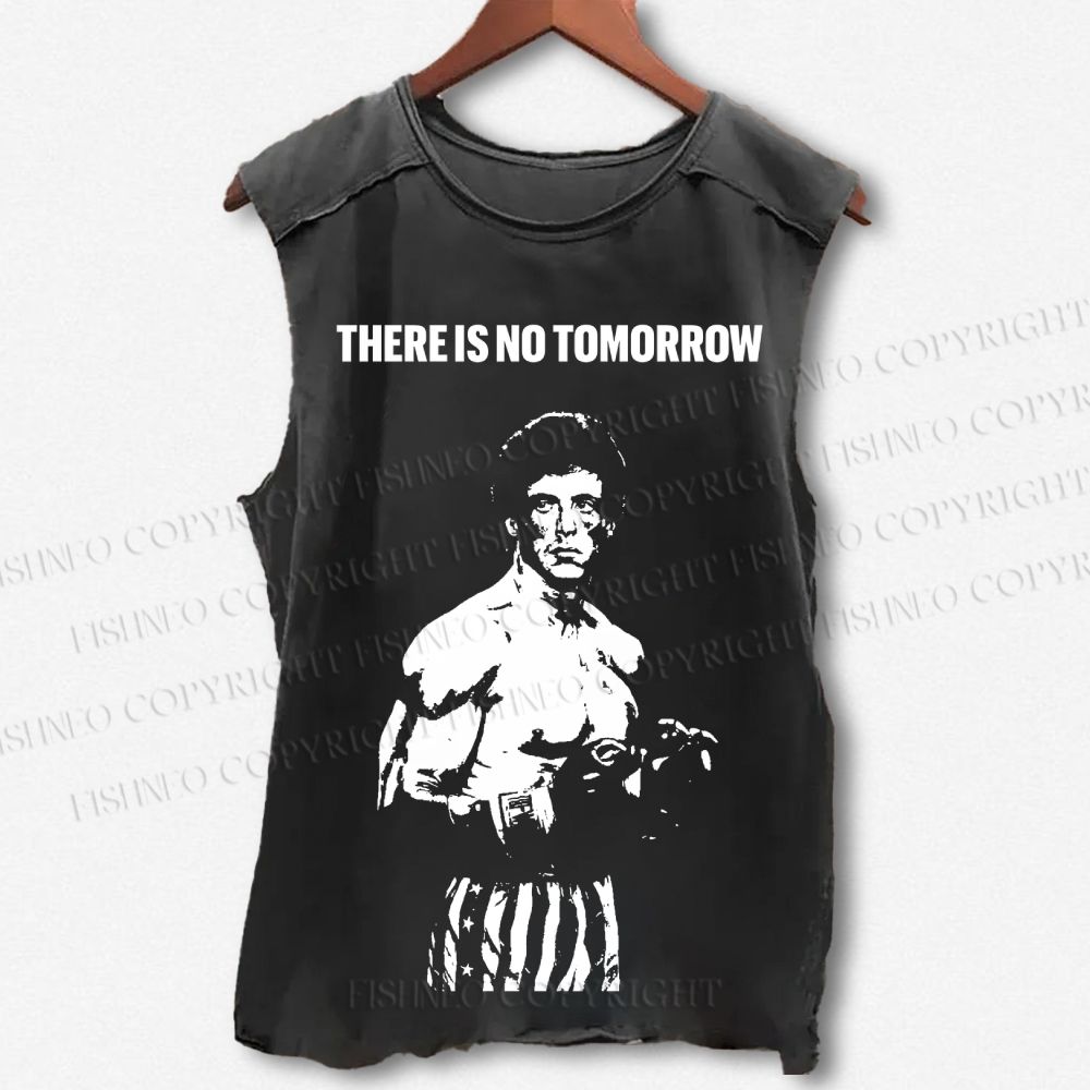 Unisex Rocky: There Is No Tomorrow Printed Washed Tank Top
