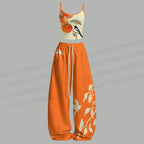 Vintage Bird With Persimmon Top & Elasticated Trousers Two-Piece Set