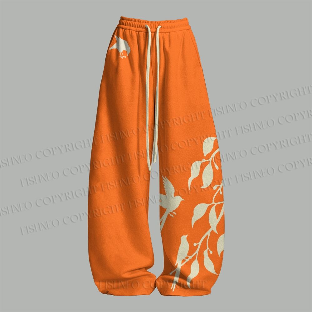 Vintage Bird With Persimmon Top & Elasticated Trousers Two-Piece Set