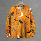 Halloween Wood Crew Neck Sweater