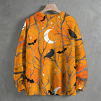 Halloween Wood Crew Neck Sweater