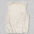 Unisex Vintage Monkey on Peach Tree Printed Tank Top