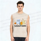 Unisex Spongebob Scaredy Pants Printed Washed Tank Top