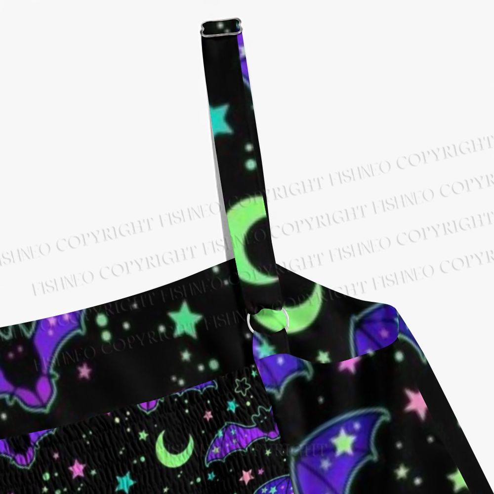 Pastel Bat Moon Star Witchy Maxi Dresses