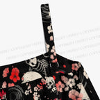 Halloween Skull Red Floral Gothic  Maxi Dresses