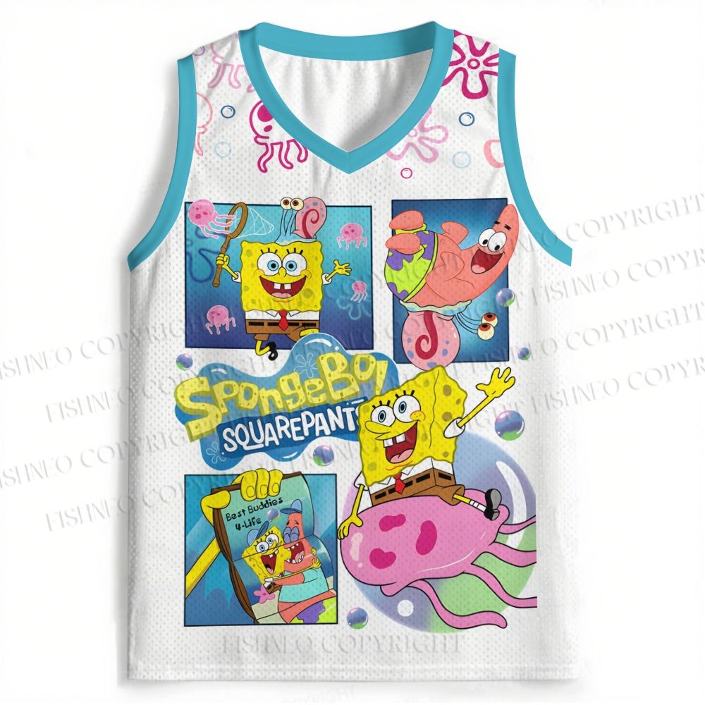 SpongeBob and Patrick Catch Jellyfish Jersey Tank