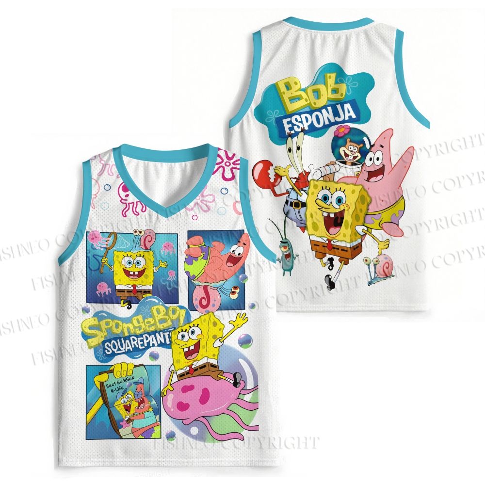 SpongeBob and Patrick Catch Jellyfish Jersey Tank