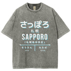Sapporo Station Vintage Washed T-shirt