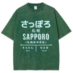 Sapporo Station Vintage Washed T-shirt
